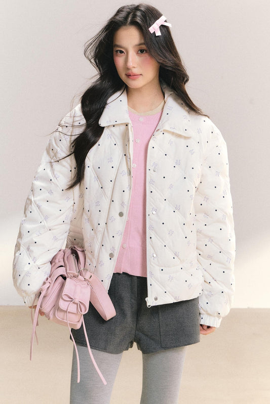 Lace Collar Down Jacket