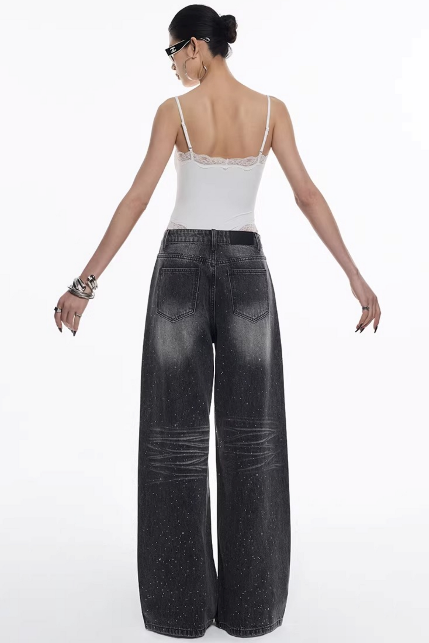 Starry Sky Rhinestone Jeans