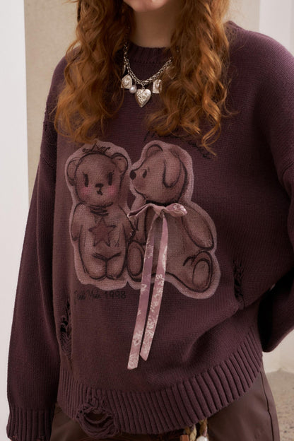 Bear Knitted Sweater