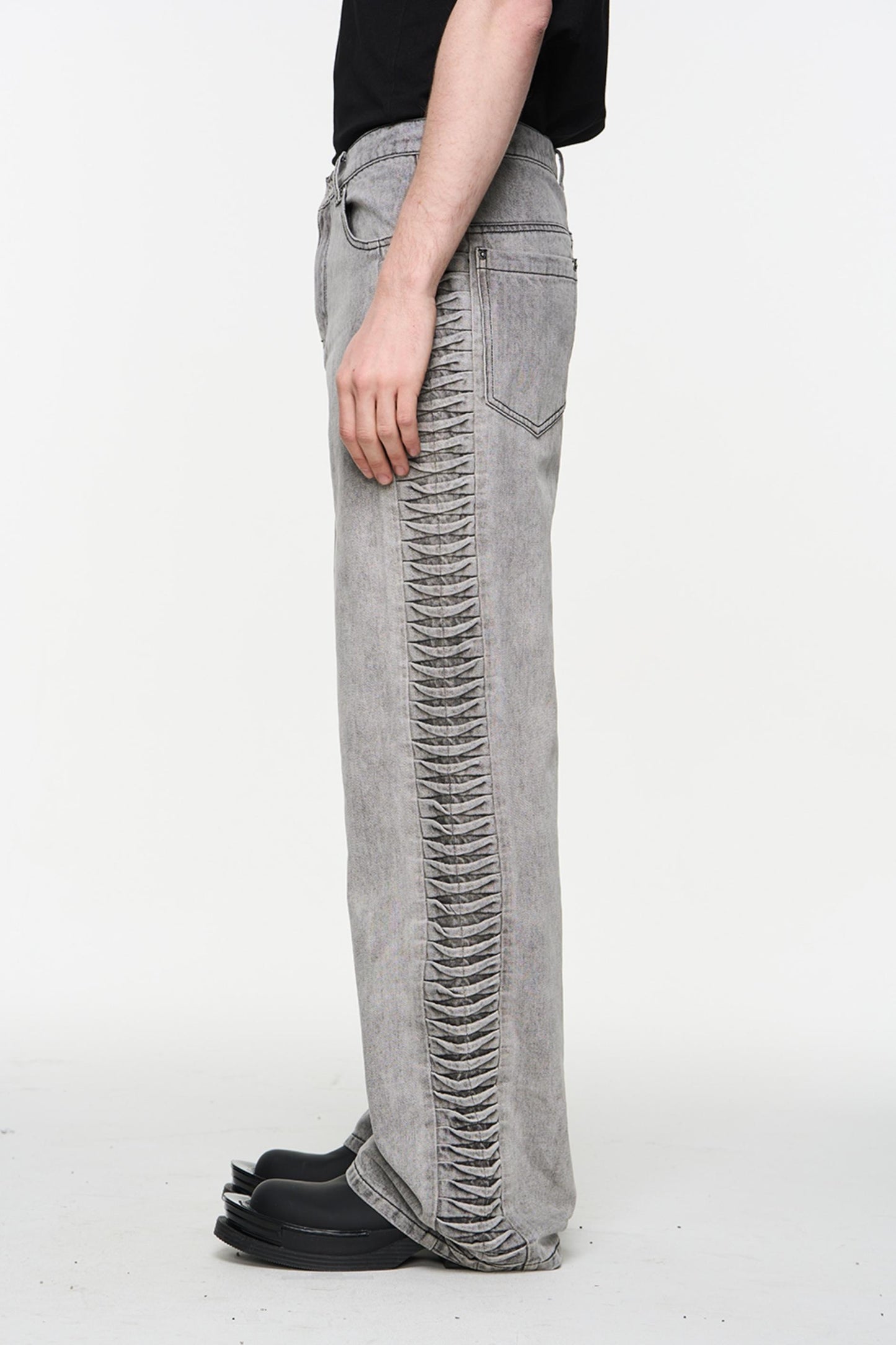 Relaxed Straight Denim Trousers