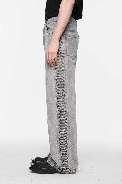 Relaxed Straight Denim Trousers