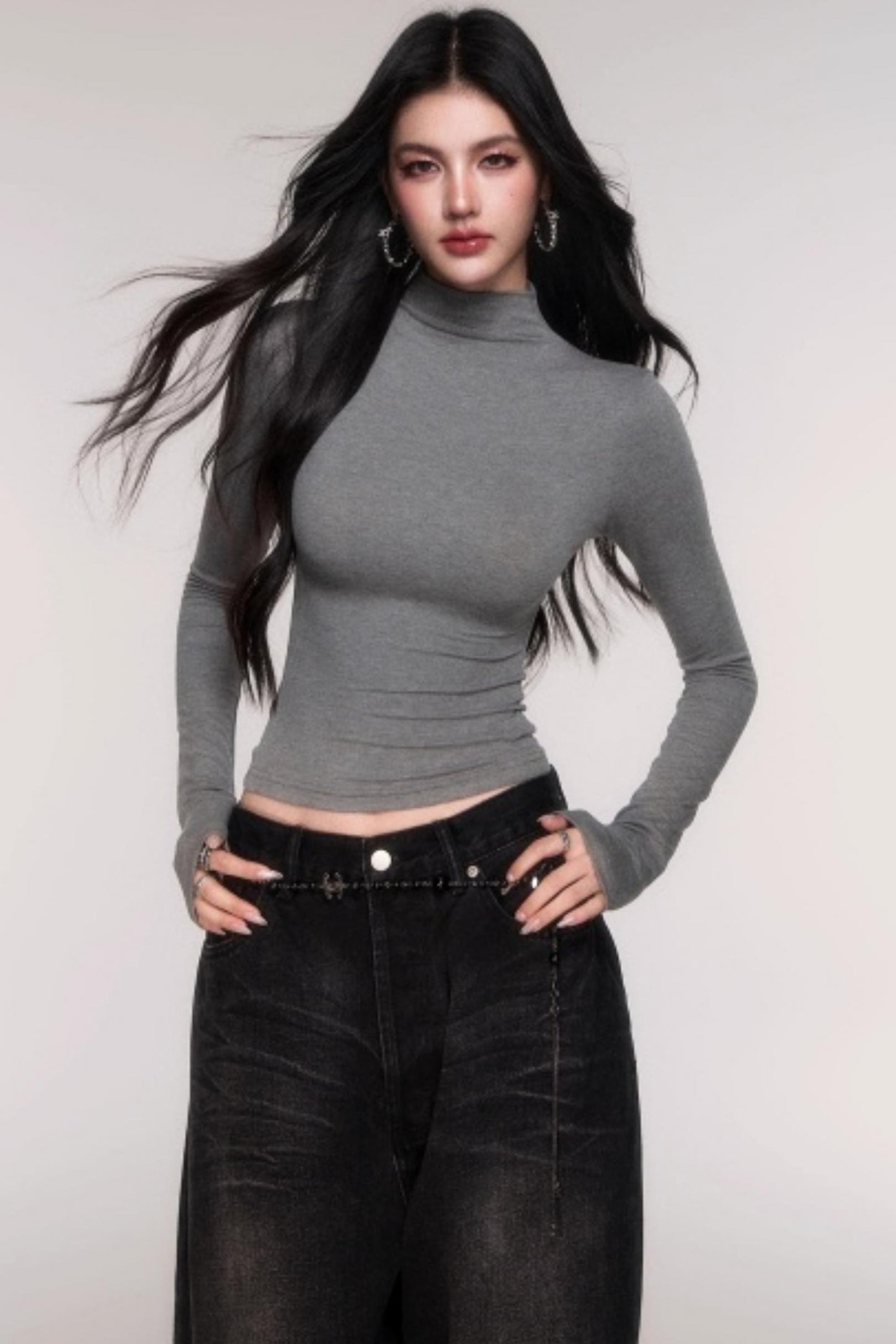 High Stretch Semi-Turtleneck Top