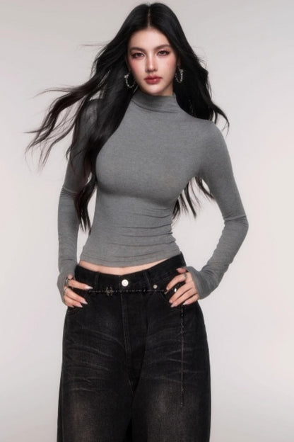 High Stretch Semi-Turtleneck Top