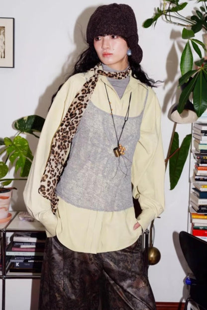 Solid Color Embroidery Vest Top