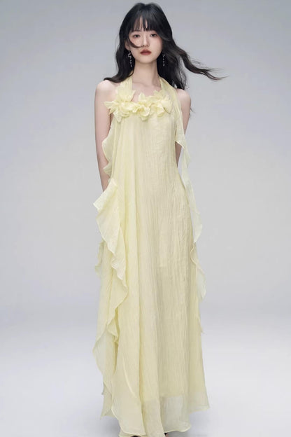 Halter Neck Design Long Dress
