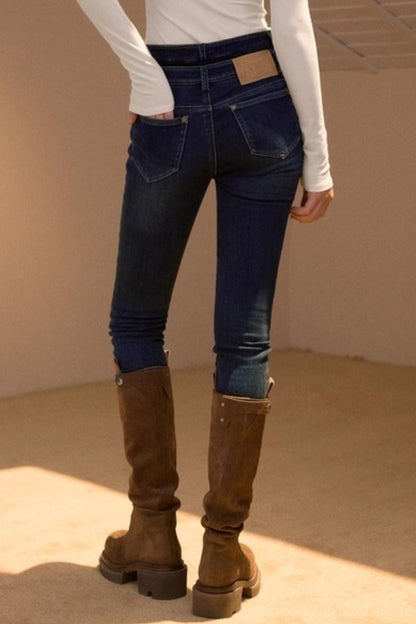 Vintage Fleece-Lined Slim-Fit Jeans