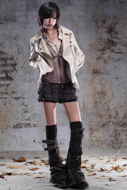 Punk Retro Low-Rise Shorts Set-Up