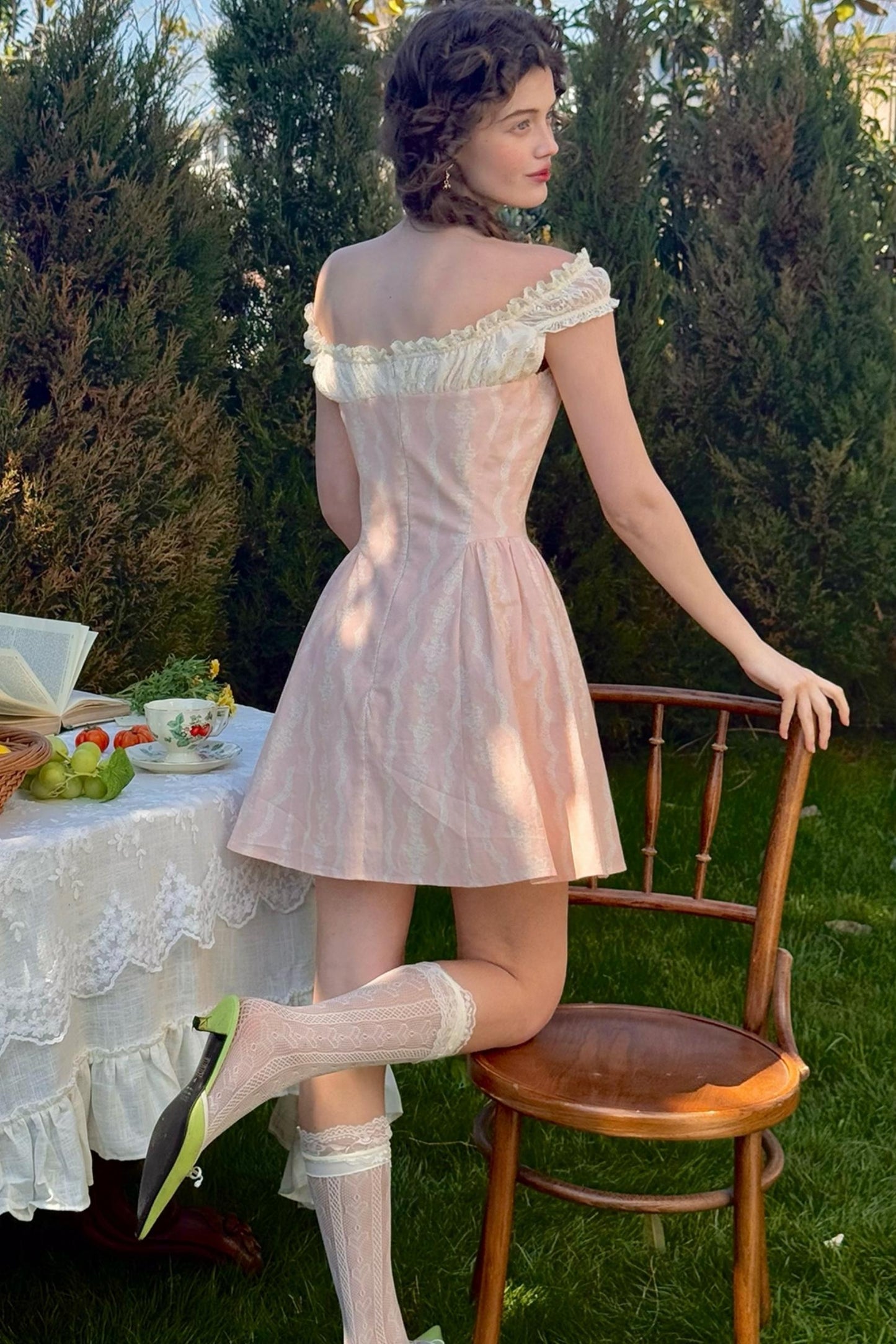 Lace One-Shoulder Dress