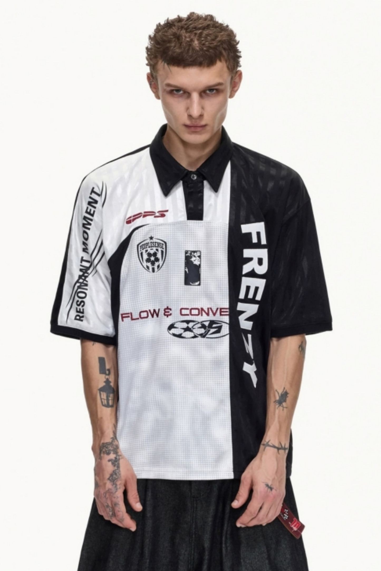 Restructured Jersey Polo Top