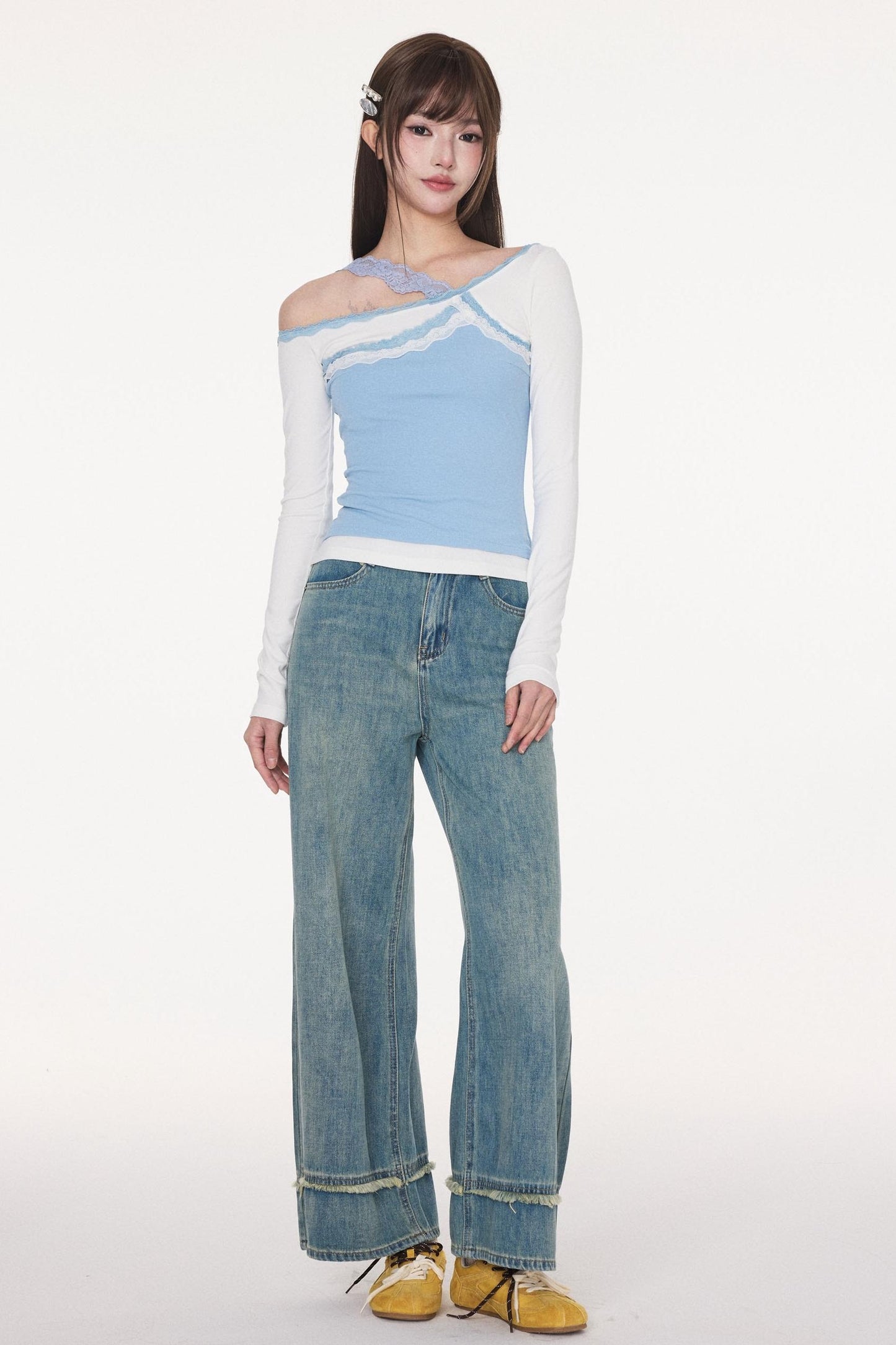 Retro Wash Casual Denim Pants