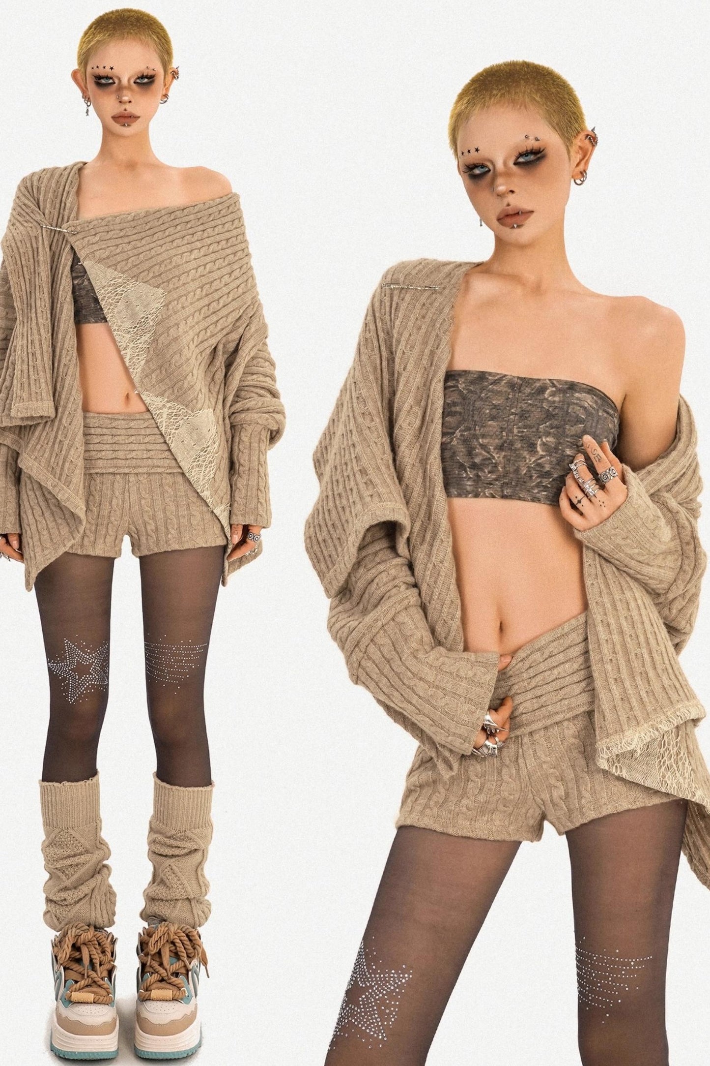 Knit Autumn Cardigan Set-Up