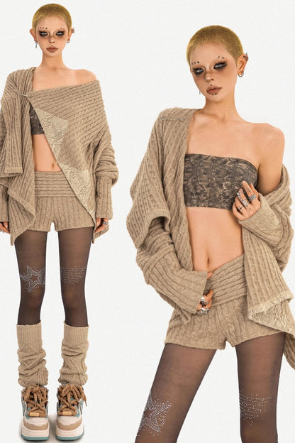 Knit Autumn Cardigan Set-Up