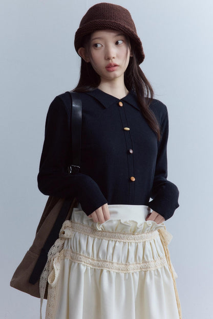 Polo Collar Wool Sweater