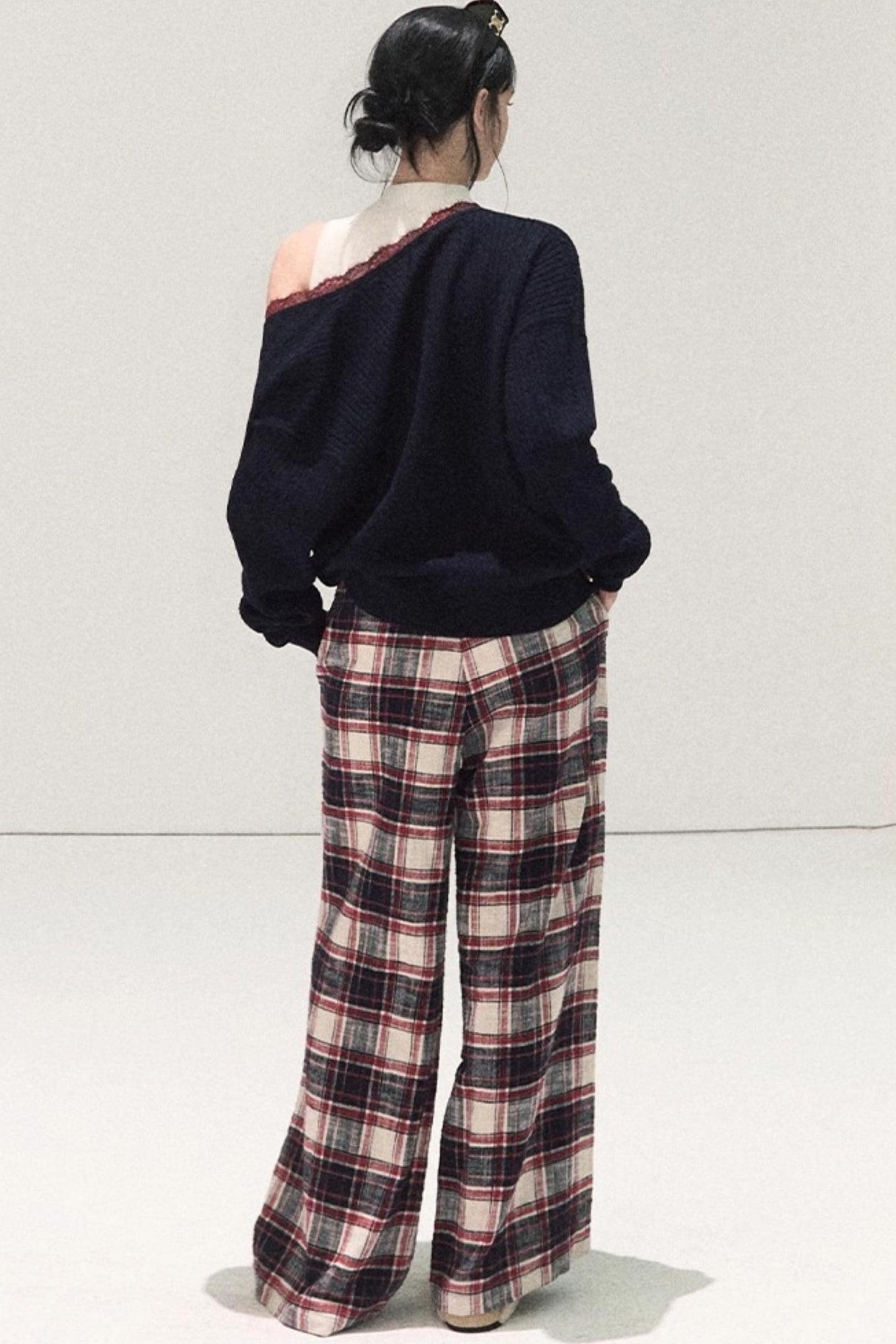 Pure Cotton Plaid Winter Pants