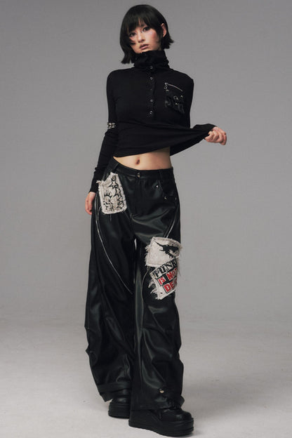 Lost Split Leather Pants