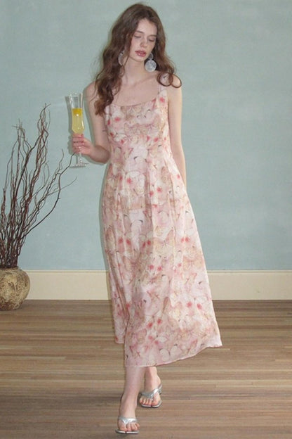 Slim Butterfly Sheer French Dress