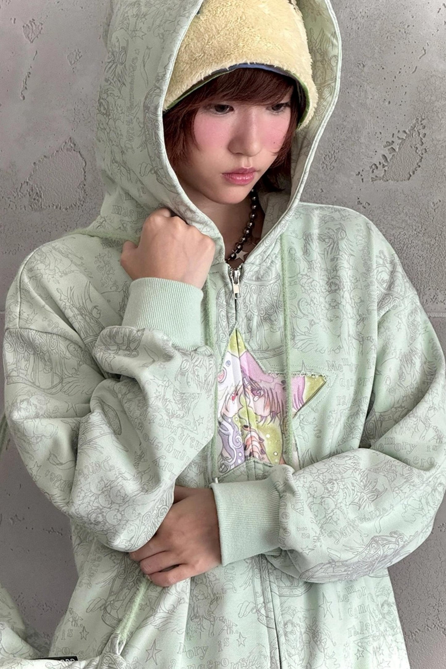 Millennium Green Hooded Sweatshirt Coat