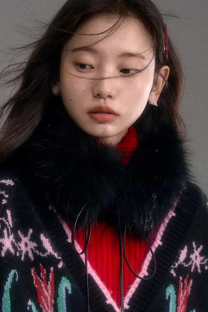 French-Style Fox Fur Neck Warmer