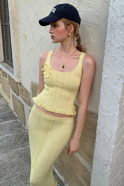 Bali Bloom Slim Earring Top Body Skirt Set-Up