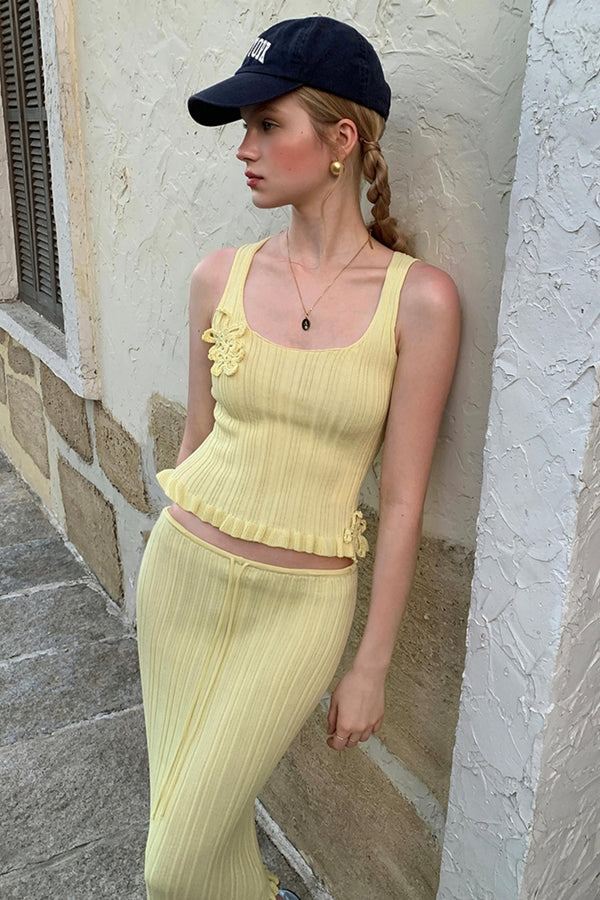 Bali Bloom Slim Earring Top Body Skirt Set-Up