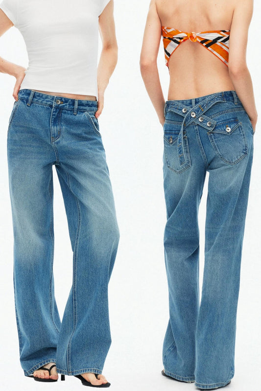 Vintage Distressed Cotton Jeans