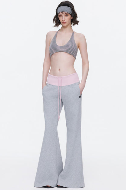 Color-Blocked Flared Sweatpants