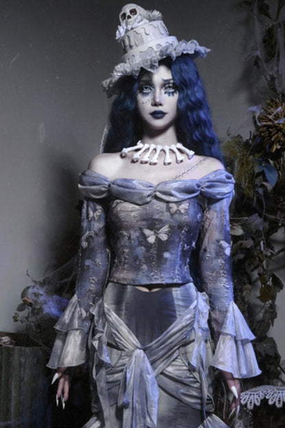 Zombie Bride Gothic Butterfly Top