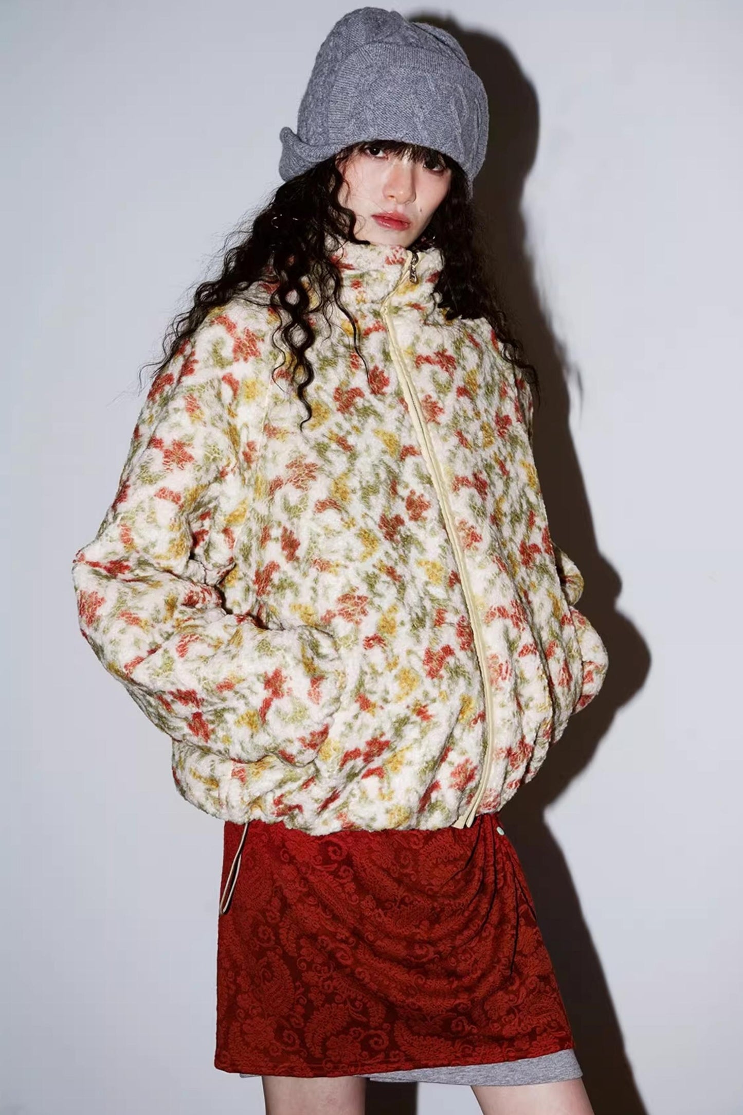 Retro Paisley Sweater Skirt Set-Up