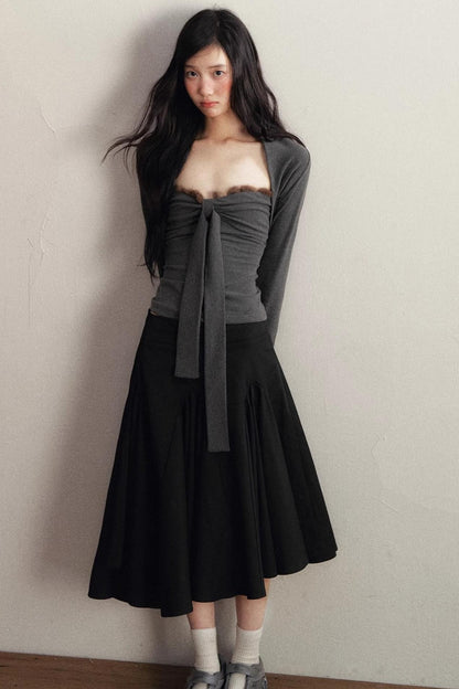 Slanted Edge Irregular Skirt