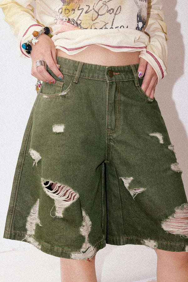 Moss Denim Shorts