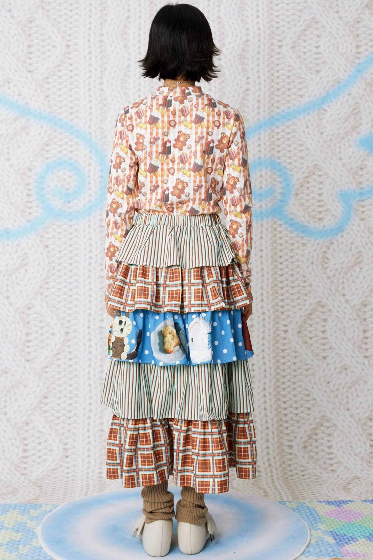 Chocolate Cake Print Skirt