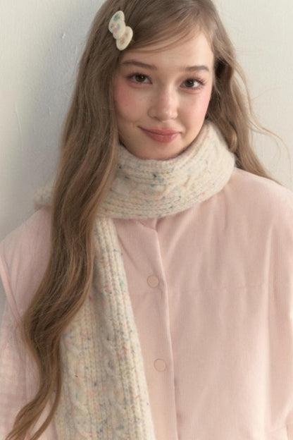 Vintage Wool Dot Scarf