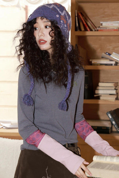 Purple Mist Wool Balaclava Hat