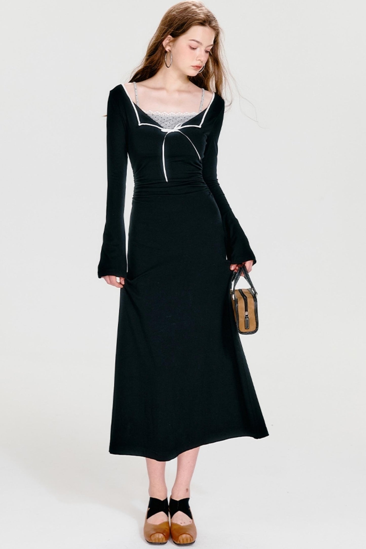 Black Knit Maxi Dress