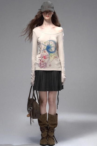 Sand Rose Large Neckline Sunscreen T-Shirt