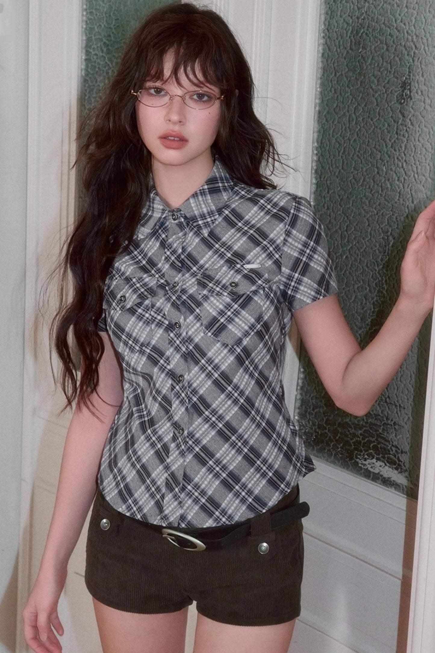 Retro Sweet Striped Short Sleeve Shirt