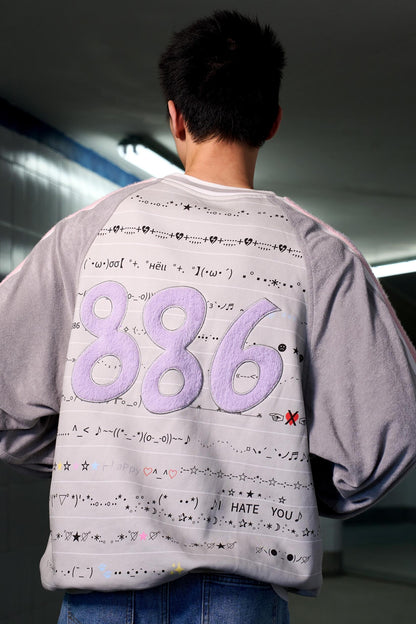 Embroidered Raglan Sleeve Top