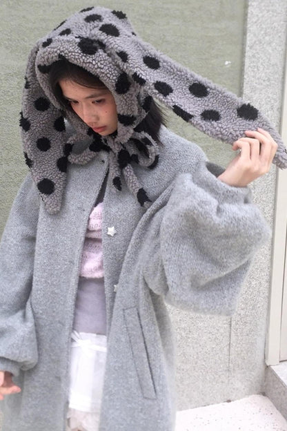 Happy Polka Dot Rabbit Ears Bow Hat