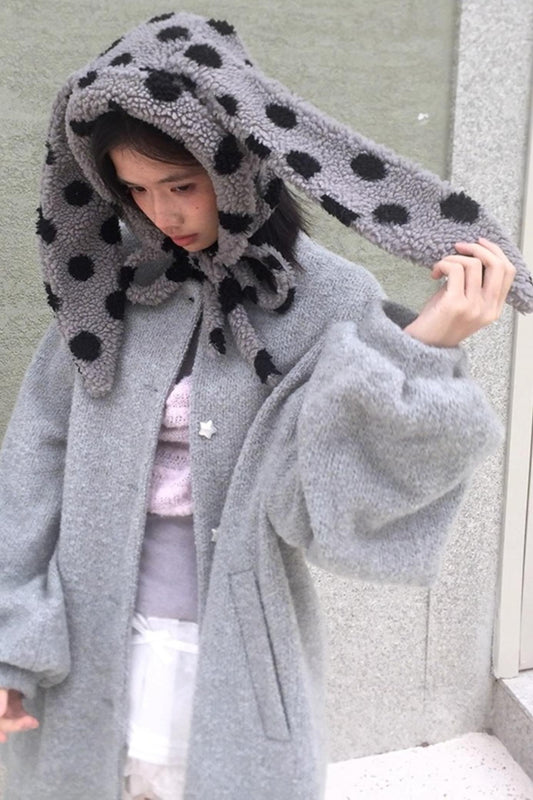 Happy Polka Dot Rabbit Ears Bow Hat