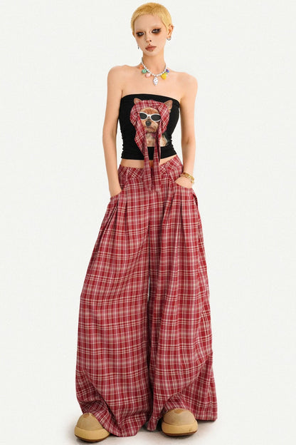 American Retro Plaid Pants