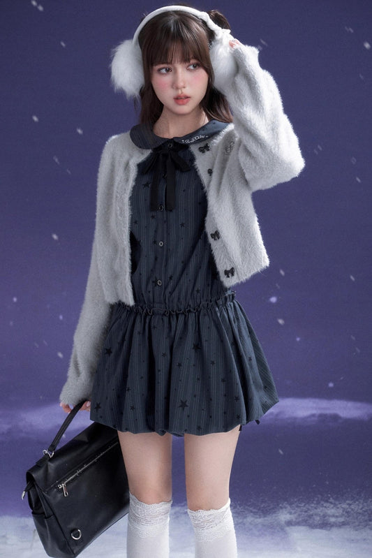 Dark Night Blue Bud Dress Set-Up