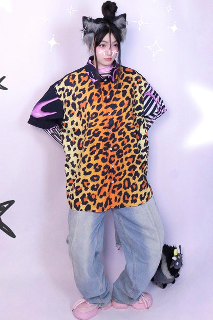 Leopard Gal Short-Sleeved Shirt
