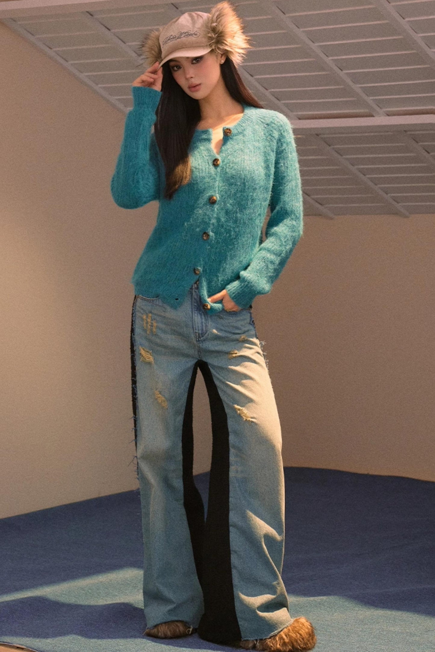 Vintage Sweet Fleece Cardigan