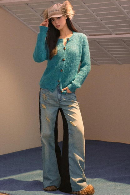 Vintage Sweet Fleece Cardigan