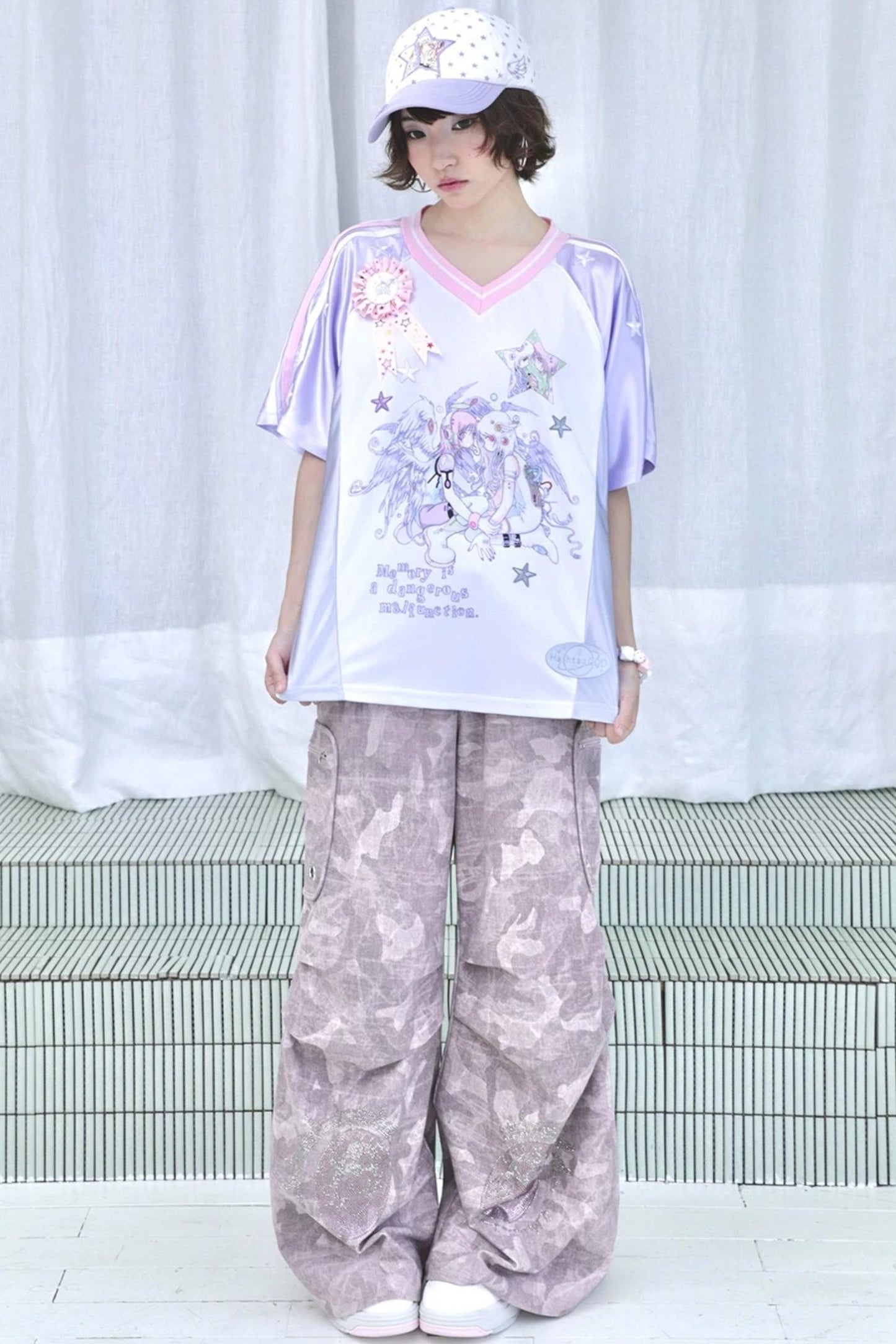 Y2K-Dreamcore-Patchwork-Trikot