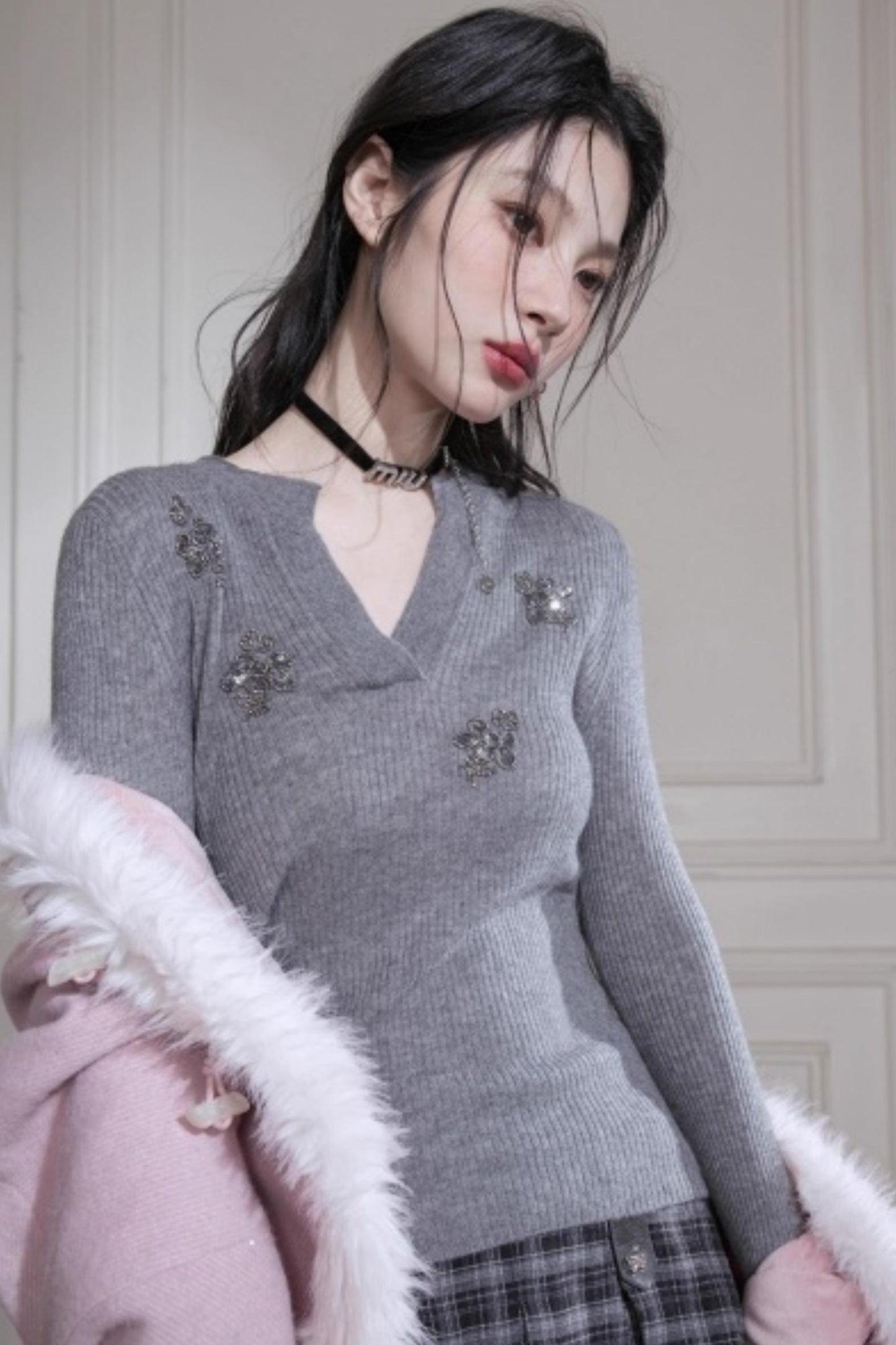 Sheep Wool Sequin Top