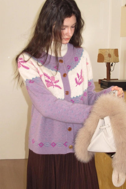 Cream Snow Vintage Cardigan