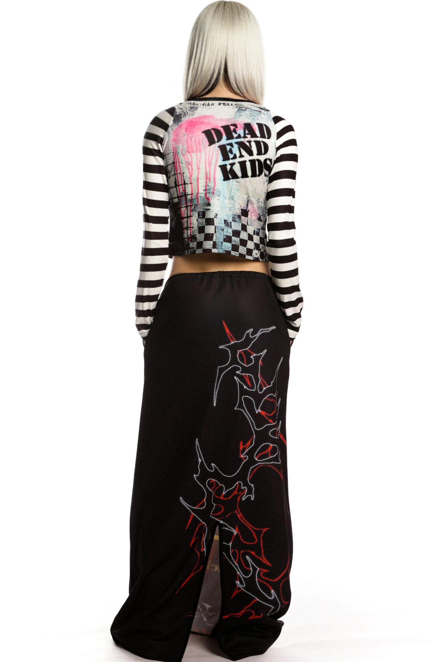 Punk Sub-Print Sweatshirt Skirt