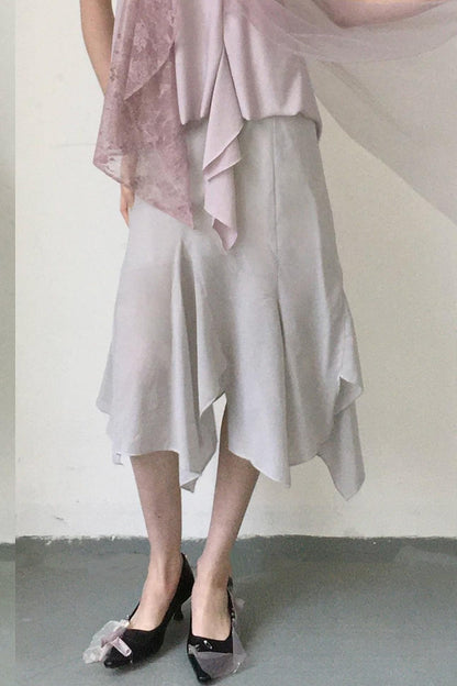 Vintage Irregular Fishtail Skirt