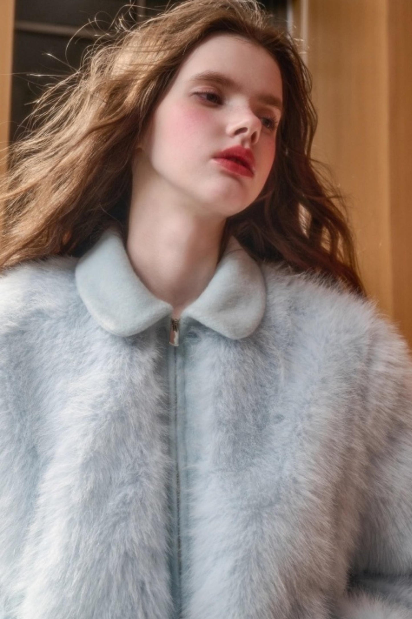 Baby Blue Fur Coat